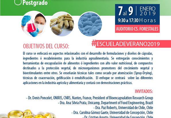 ESCUELA DE VERANO 2019: TÉCNICAS DE MICROENCAPSULACIÓN PARA LA AGRICULTURA Y LA INDUSTRIA AGROALIMENTARIA