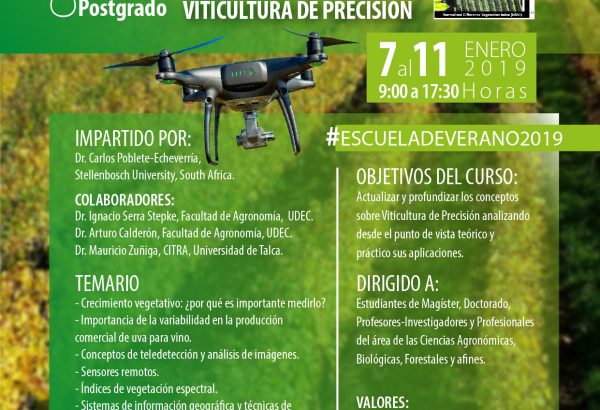 ESCUELA DE VERANO 2019: INTRODUCCIÓN A LA VITICULTURA DE PRECISIÓN